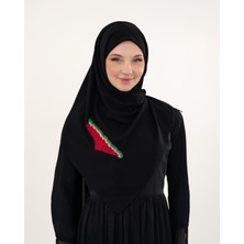 Zaytoon Şal Filistin Haritası Karpuz Renkli Siyah Polyester Kadın Şal 70x180 cm