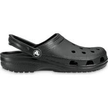 Unisex Crocs Classic Terlik - Siyah Düz Tabanlı Konforlu Kullanım İçin Hafif Malzeme