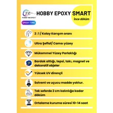 Power Time Epoxy 7.5 kg Hobby Epoxy Smart/ Hobi Epoksi Reçine Ultra Şeffaf ve Parlak Ince Döküm