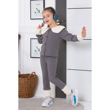 Yaka Detaylı Kız Çocuk Takım