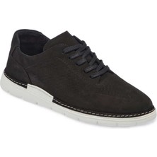 Tergan  Siyah Hakiki Nubuk Deri Erkek Sneaker - E24I1AY56855-A64