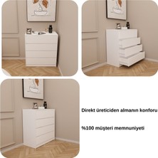 Viesmo Tidy Dört Çekmeceli Şifonyer Beyaz