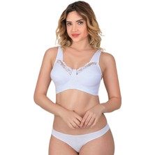 Beyaz Mı Emay 181 C Dantelli Toparlayıcı Cotton Sütyen