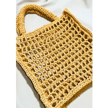 Mini File Çanta El Çantası Kağıt Ip Çanta Knit Bag Handmade Çanta El Yapımı El Işi Çanta