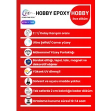 Power Time Epoxy 3 kg Hobby Epoxy/ Ultra Şeffaf ve Parlak Epoksi Reçine Ince Döküm Power Time Epoxy