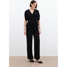 Cepli Bol Pantolon - Siyah