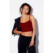 Kadın Ip Askılı Crop Top Büstiyer
