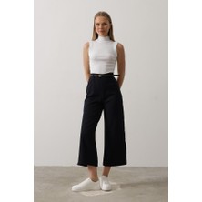 Nidam Butik Kemer Pens Detaylı Pantolon - Lacivert