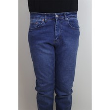 Denim Cartel Fistan Store Erkek Koyu Mavi Yüksek Bel Rahat Kesim Boru Paça Jean Pantolon