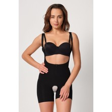 Siyah Mı Emay 2834 Göğsü Açık Ferumalı Tül Popo Boy Lazer Korse