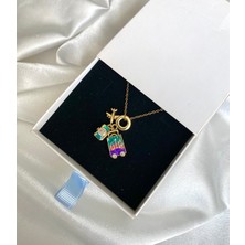 Çelik Seyahat Charm Kolye