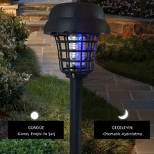 Güneş Enerjili LED Aydınlatma ve Sivrisinek Kovucu Lamba 2li Solar, Su Geçirmez, Kablolu Şarj Gerektirmez, Bahçe ve Dış Mekanlar Için Çift Fonksiyonlu Çevre Dostu Lamba