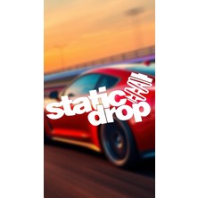 Static Drop 20X10 Jdm Yazı Araba-Motosiklet Cam Etiket Sticker Beyaz Renk