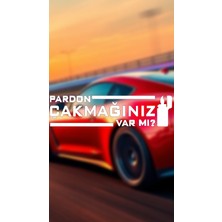 Pardon Çakmağınız Varmı 20X5 Jdm Yazı Araba-Motosiklet Cam Etiket Sticker Beyaz Renk