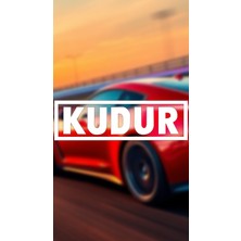 Kudur 20X6 Jdm Yazı Araba-Motosiklet Cam Etiket Sticker Beyaz Renk