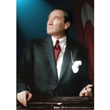 Türk Bayrağı ve Atatürk Posteri 300X450