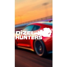 Dizel Hunters 20X6,5 Jdm Yazı Araba-Motosiklet Cam Etiket Sticker Beyaz Renk