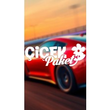 Çiçek Paket 20X7,5 Jdm Yazı Araba-Motosiklet Cam Etiket Sticker Beyaz Renk