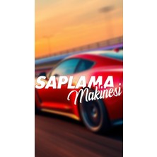 Saplama Makinesi Jdm Yazı Araba-Motosiklet Cam Etiket Sticker 18X6CM Beyaz Renk