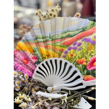 Plastik Desenli Yelpaze