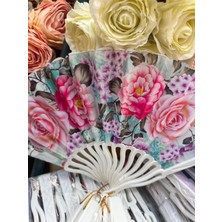 Plastik Desenli Yelpaze