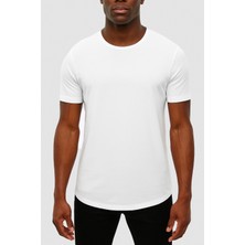 Oval Kesim Erkek Tişört | Regular Fit | Kısa Kollu Bisiklet Yaka Modern Tarz  |  %100 Pamuk