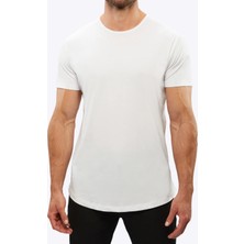 Oval Kesim Erkek Tişört | Regular Fit | Kısa Kollu Bisiklet Yaka Modern Tarz  |  %100 Pamuk