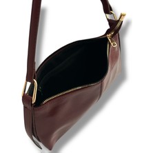 Retro Bordo Baget Çanta