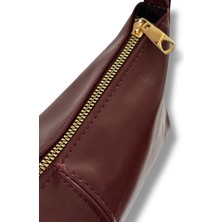 Retro Bordo Baget Çanta