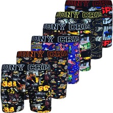 Jony Cris Pamuklu Erkek Boxer 6’li Set Erkek Baksır Kilot Don