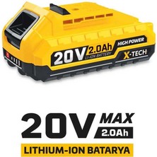 Profesyonel 20 Volt Yedek Batarya (2.0AH)