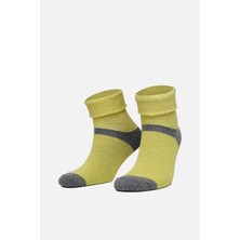 Mısırlı Kadın Alpaka Yünü Kışlık Kıvrık Tekli Yeşil Soket Çorap