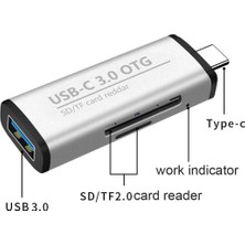 Plentiful Plentiful Type-C 3in1 USB Kart Okuyucu Micro Sd Card Reader Çevirici Dönüştürücü USB 3.0 Otg Adaptör