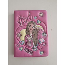 Pembe Gril Power Temalı Puf Defter 1 Adet 96YP