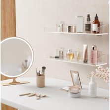 2'li Şık ve Minimalist Tasarımlı Şeffaf Duvar Rafı