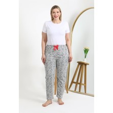 Moda Serdem Kadın Pamuklu Büyük Beden Alt Pijama 27558 Gri