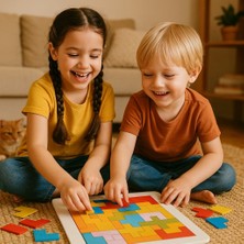 Ahşap Tetris Puzzle Eğitici Oyuncak