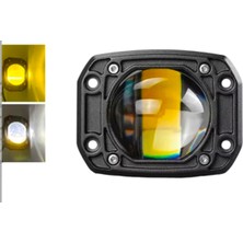 Moto Eczane Sis Farı Mercekli Sarı-Beyaz Çift Modlu