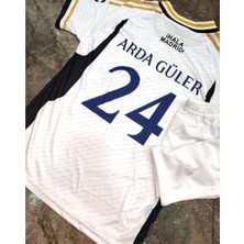 Arda Güler 24 Numara Beyaz Çocuk Forma  Takımı 4'lü Set Çorap+Bileklik Hediyeli