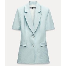 Allbucks Zara, Keten Blazer Ceket Şort Takım ABZRA7759