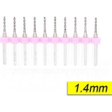 Pcb Mikro Karbür Cnc Matkap Ucu 10LU Set 1,40MM Tungsten 18 Shank