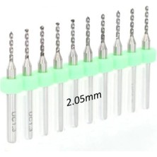 Mikro Karbür Pcb Matkap Ucu Metal Cnc Sondaj 10LU Set 2.05MM