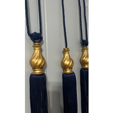 Fon Perde Tavan Bağlama Püsküllü Braçol Set ( Üçlü Set )