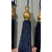 Fon Perde Tavan Bağlama Püsküllü Braçol Set ( Üçlü Set )