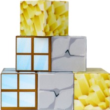  9 Parça Pencere Kaya Altın Blok