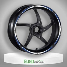 Moto Eczane Jant Şeridi Reflektör Mavi Beyaz Pulsar