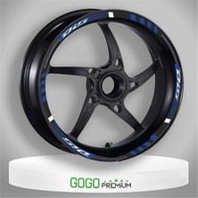 Moto Eczane Jant Şeridi Reflektör Mavi Dio