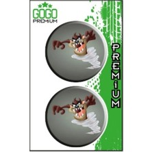 Moto Eczane Damla Sticker 2'li 5X5CM Tazmanya Canavarı