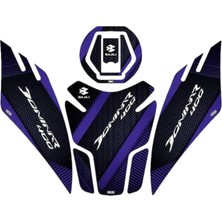 Moto Eczane Tank Pad Set 002 Siyah Mor Bajaj Dominar 400 2017-2024