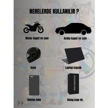 Hologram Köpek5  Model Sticker – Işık Vurunca Renk Değiştirir – Modifiye Dekarasyon Sticker Araç % Kask Uyumlu,düz ve Prüszsüz Yüzeyler Için(Meristeed)